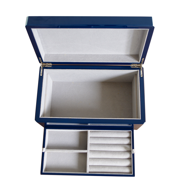 Wooden Jewelry Box with Moveable Tray